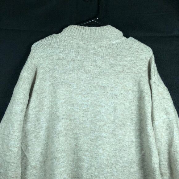 Vera Wang Womens Sweater Brown Cable Knit Mock Neck Pullover Soft Stretch M - Picture 11 of 12